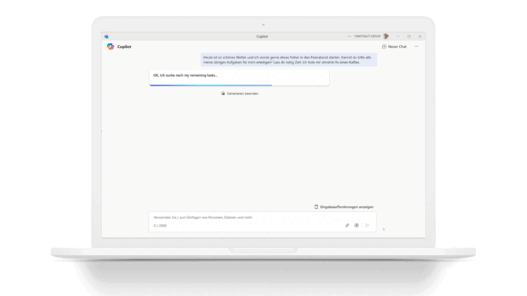 GIF, das die Funktionsweise von Copilot zeigt - er kann nicht einfach alle Aufgaben übernehmen