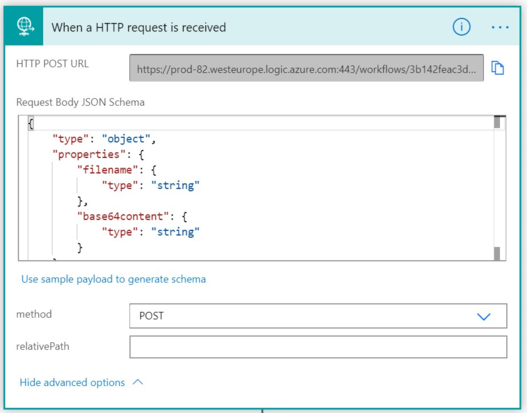 Screenshot Request Action im PDF-Konverter in Power Automate