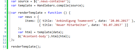 Handlebars.js – Semantische Template Library 3