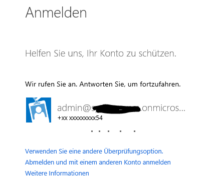 Screenshot Anmeldefenster SharePoint 