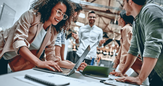 Young business people in office