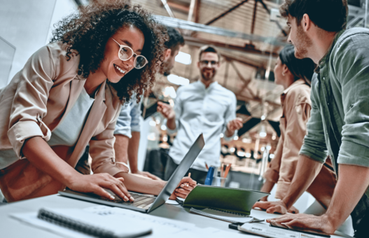 Young business people in office