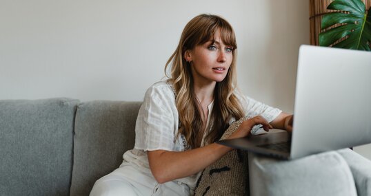 Woman working from home 