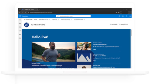 SharePoint Intranets - novaCapta Assets: Bespiel: Assets Favicon & Welcome