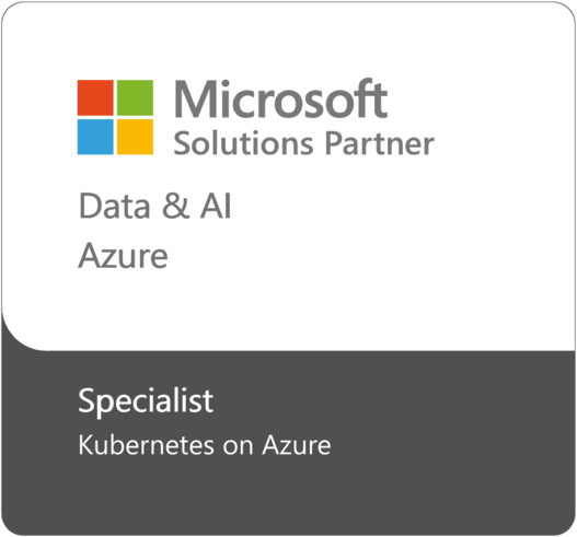 Logo Microsoft Solution Partner Data & AI mit Specialisation Kubernetes on Azure