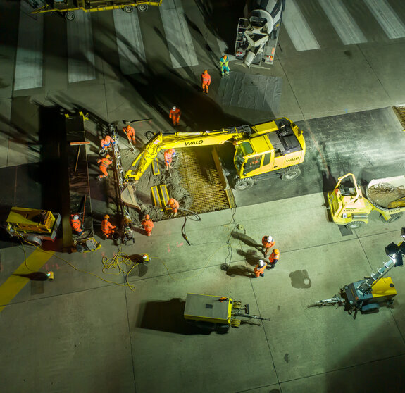 Baustelle der WALO Gruppe von oben