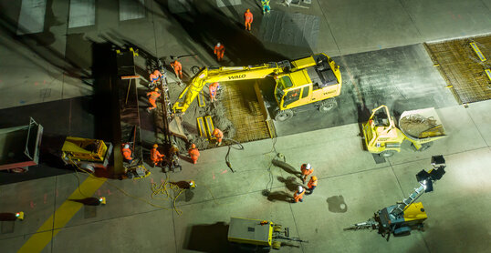 Baustelle der WALO Gruppe von oben