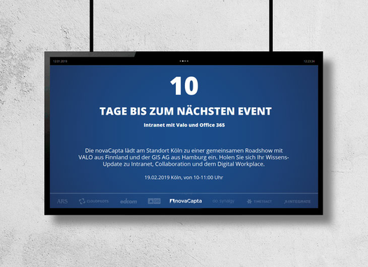 Foto Beispiel Welcome Screen Countdown Event